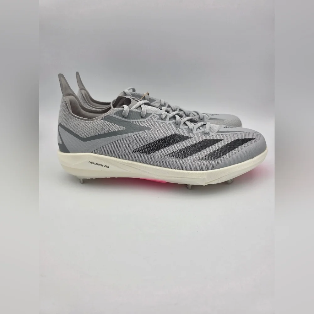Adidas Adizero Electric+ TPU Baseball Cleats Lucid Pink Gray Mens Size 13 ID0941